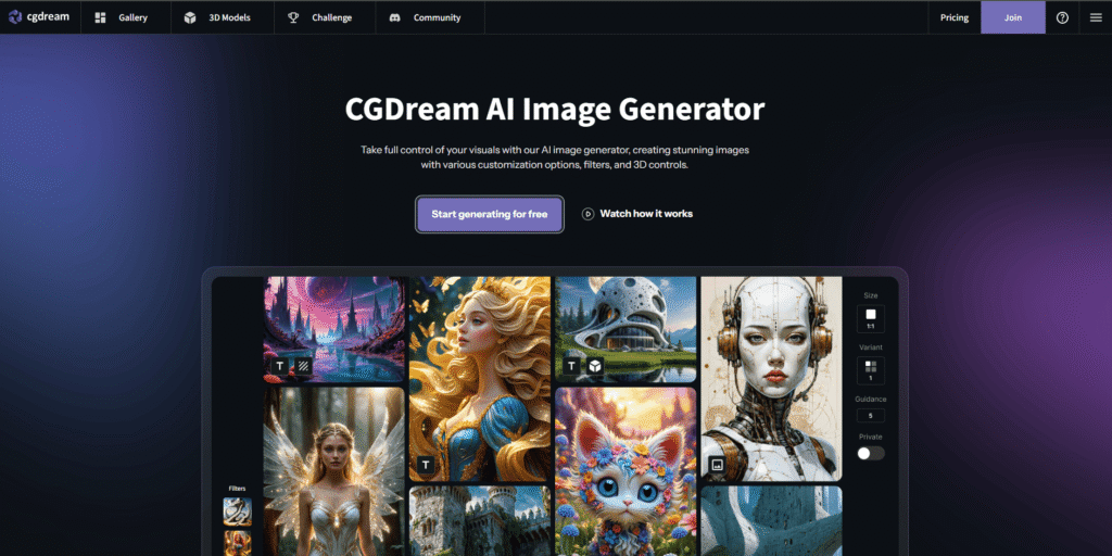 Desigtalks CGDream AI Image Generator