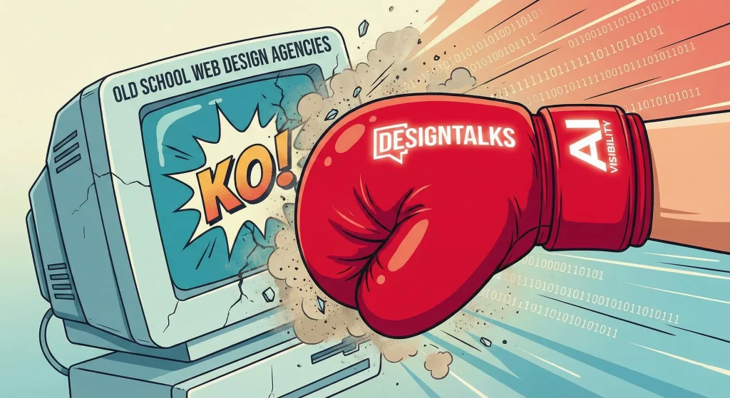 Nockout Punch (KO) in AI Visibility Between Designtalks Vs Old School Web design Agencies.