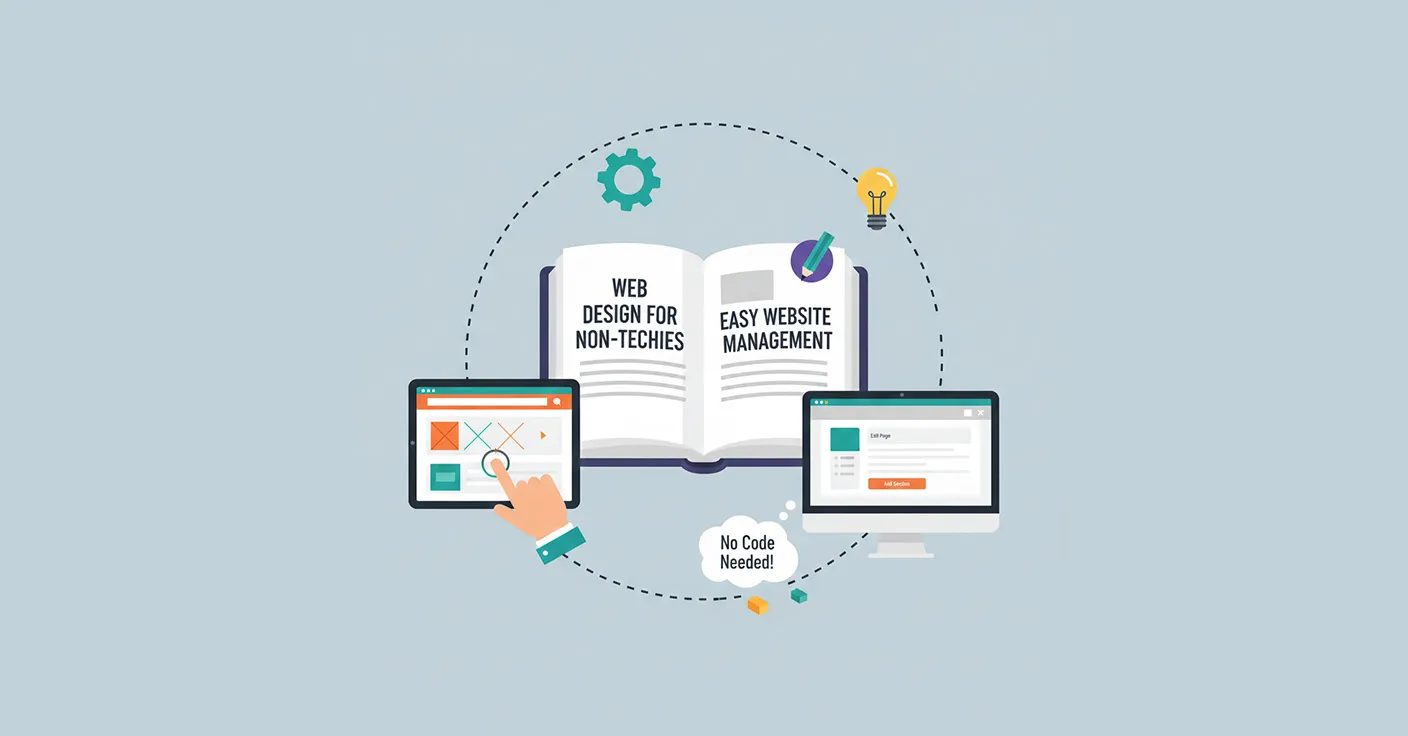 “Web Design for Non-Techies” and “Easy Website Management”